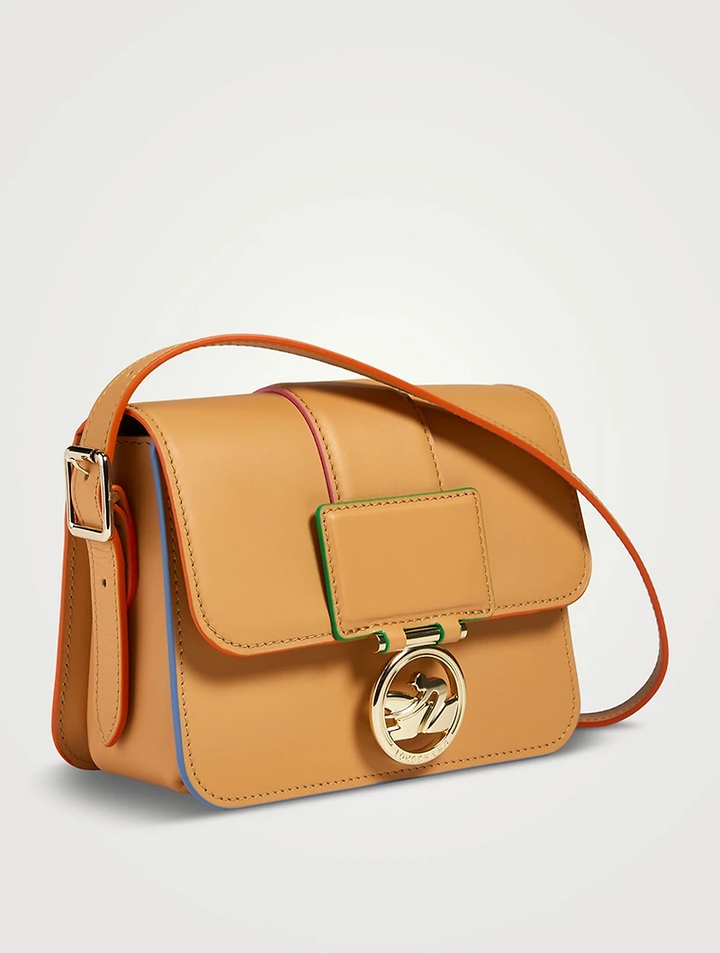 Small Box-Trot Sunrise Leather Crossbody Bag