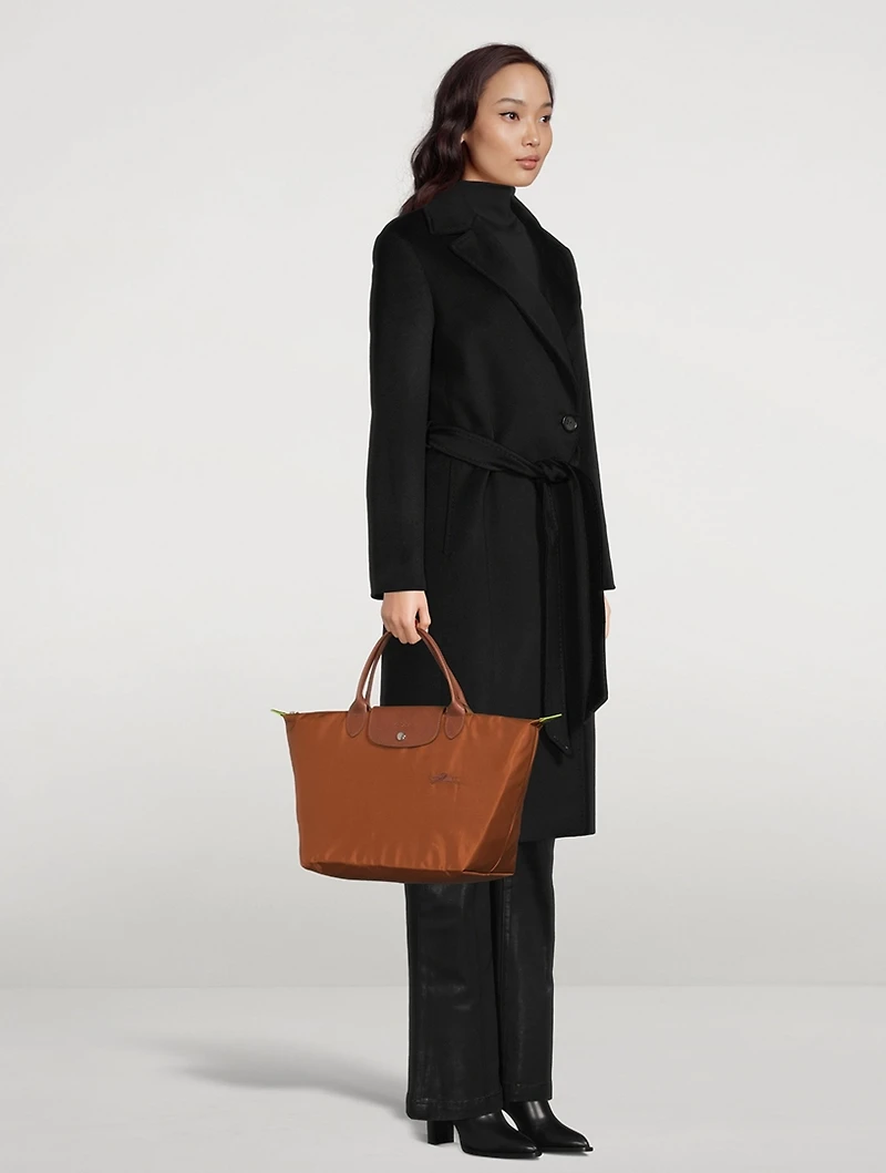 Medium Le Pliage Green Top Handle Bag