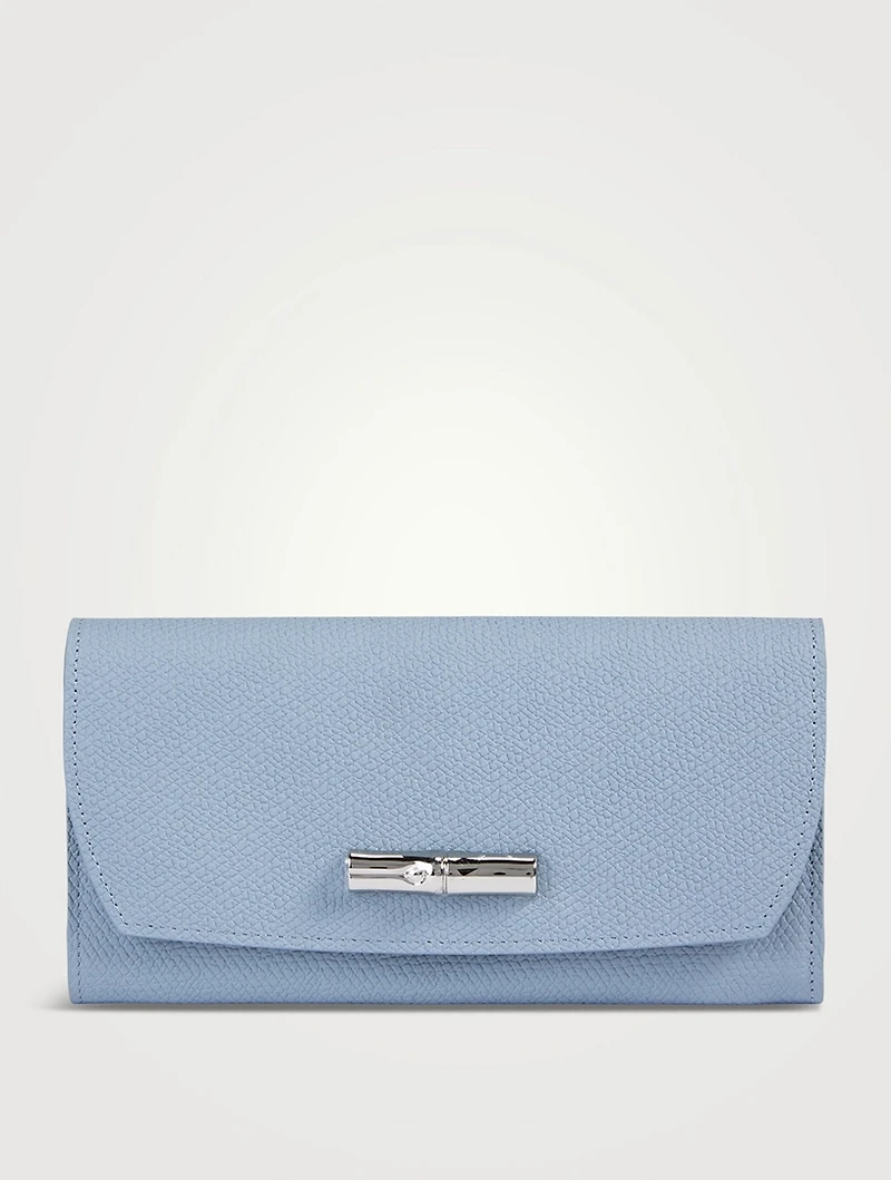 Roseau Long Leather Continental Wallet