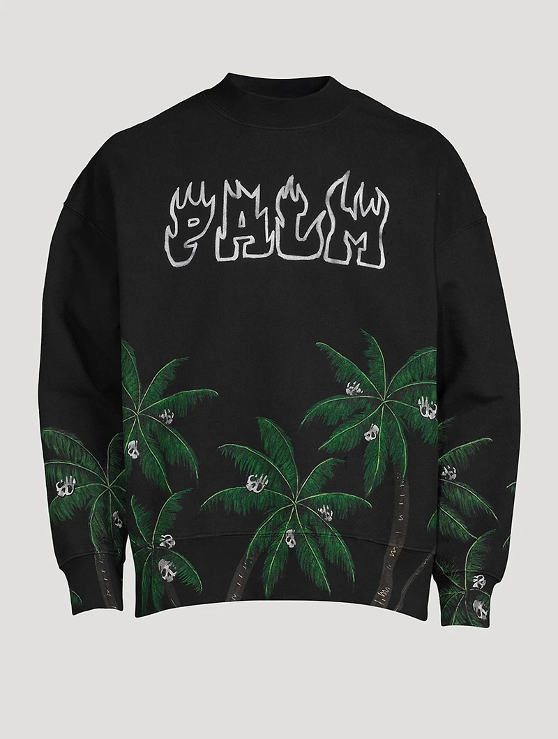 Palms And Skull Long-Sleeve T-Shirt