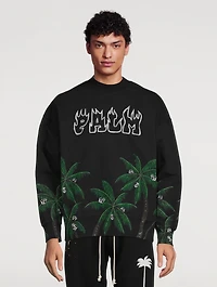Palms And Skull Long-Sleeve T-Shirt