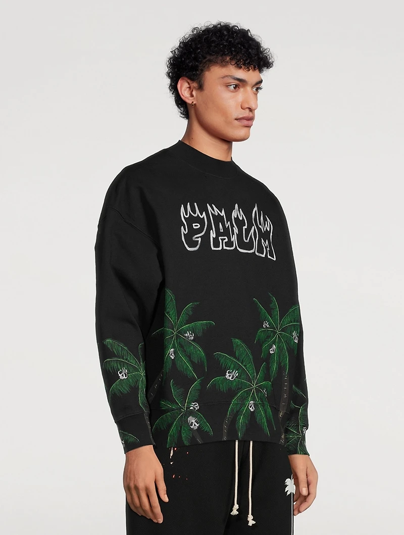 Palms And Skull Long-Sleeve T-Shirt