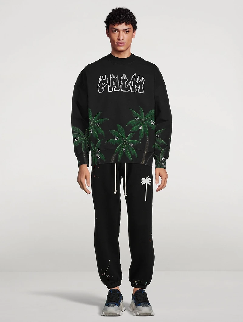 Palms And Skull Long-Sleeve T-Shirt
