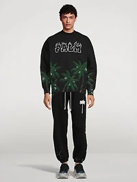 Palms And Skull Long-Sleeve T-Shirt