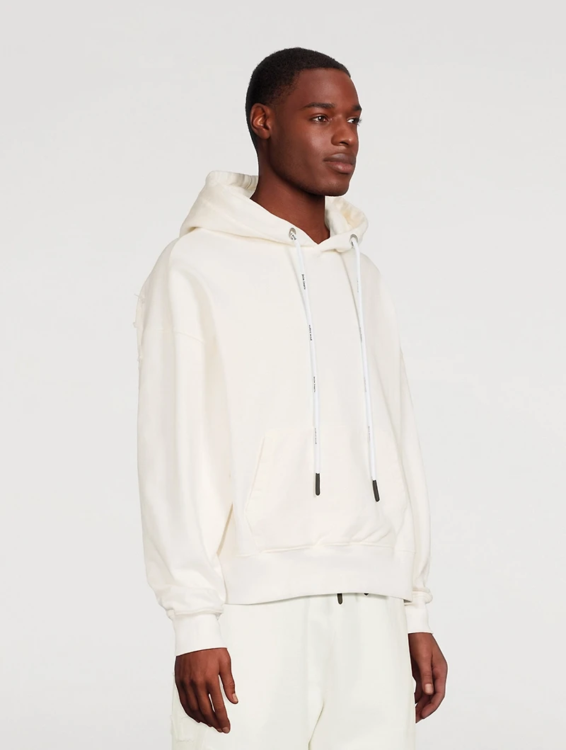Cotton Hoodie With Patch Logo