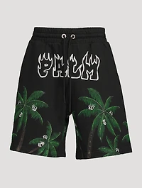 Palm Skulls Cotton Sweat Shorts