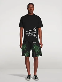 Palm Skulls Cotton Sweat Shorts