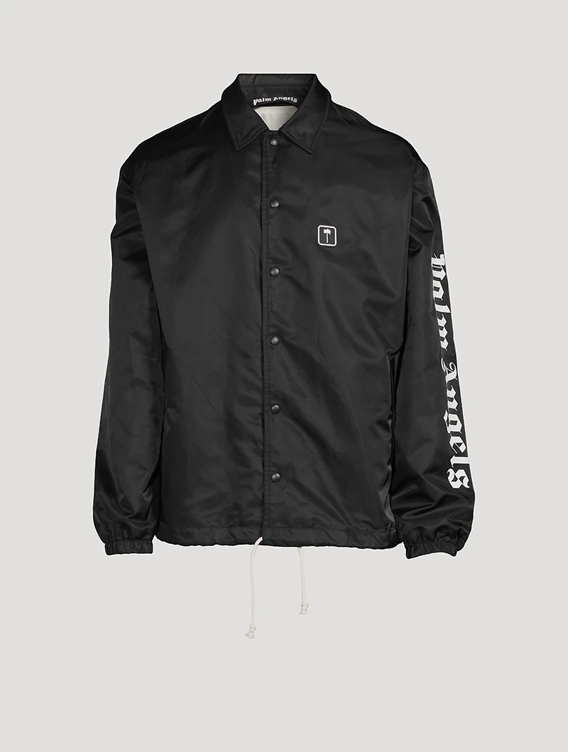 Nylon Coach Jacket With Side Logo