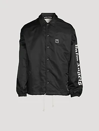 Nylon Coach Jacket With Side Logo