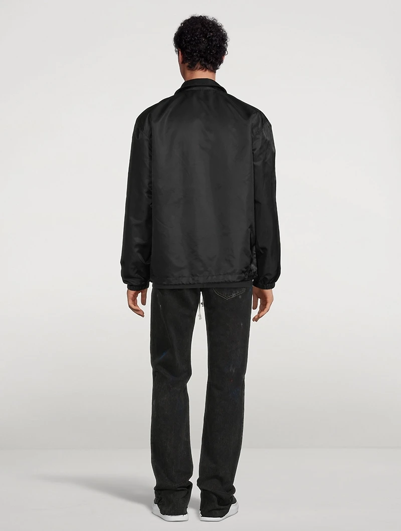 Nylon Coach Jacket With Side Logo