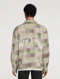 Jacquard Overshirt With Curved Logo