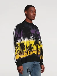 Palm Sunset Wool Jacquard Sweater