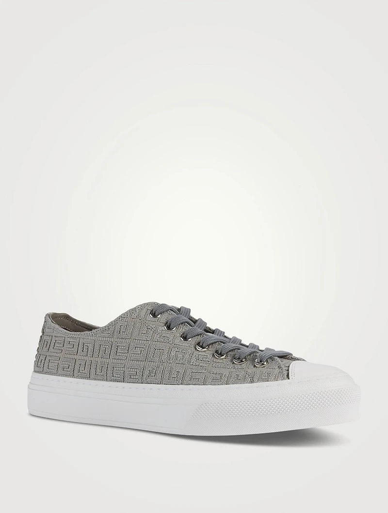 City 4G Embroidered Canvas Sneakers