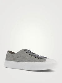 City 4G Embroidered Canvas Sneakers