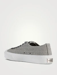 City 4G Embroidered Canvas Sneakers