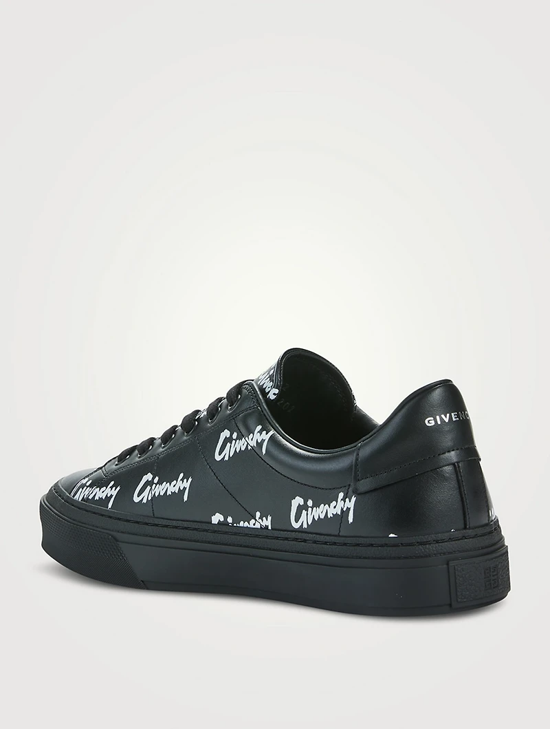 City Sport Leather Sneakers With Logo