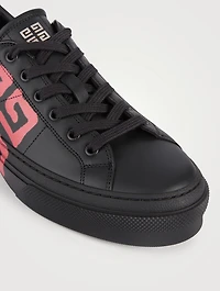 City Sport Leather Sneakers With 4G Spray Print