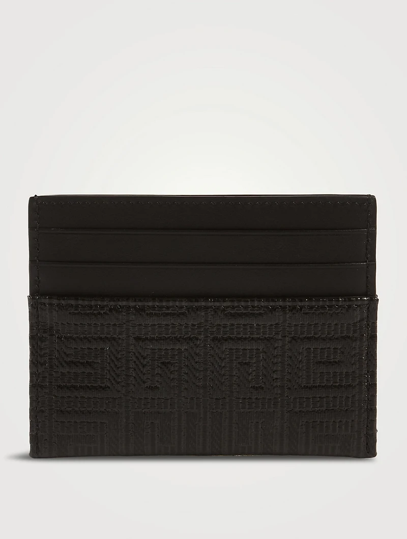 4G Coated Canvas And Leather Card Holder