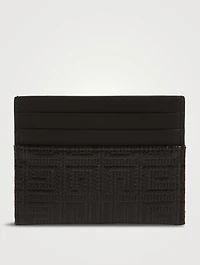 4G Coated Canvas And Leather Card Holder