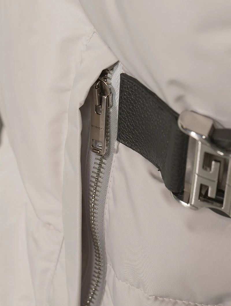 Puffer Vest With Double Buckles