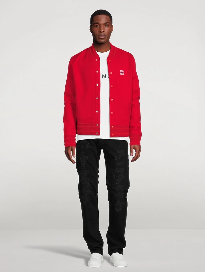 Wool Varsity Bomber Jacket