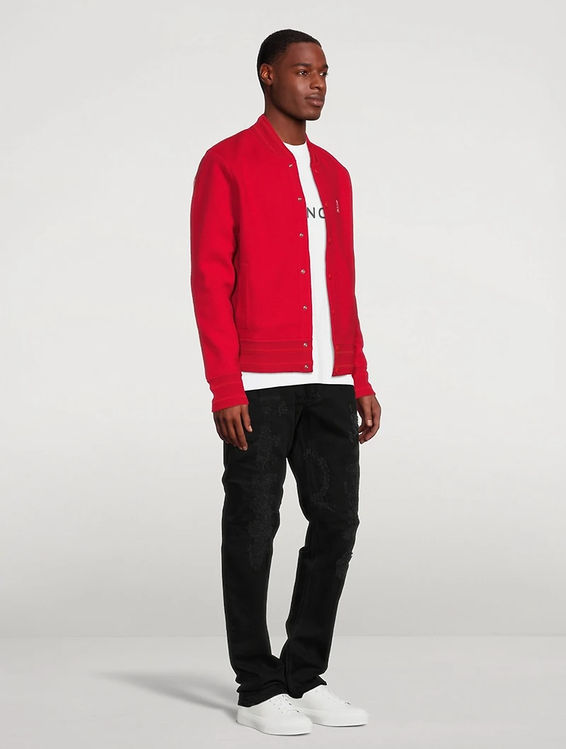 Wool Varsity Bomber Jacket
