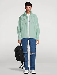 Coated Nylon Windbreaker Jacket