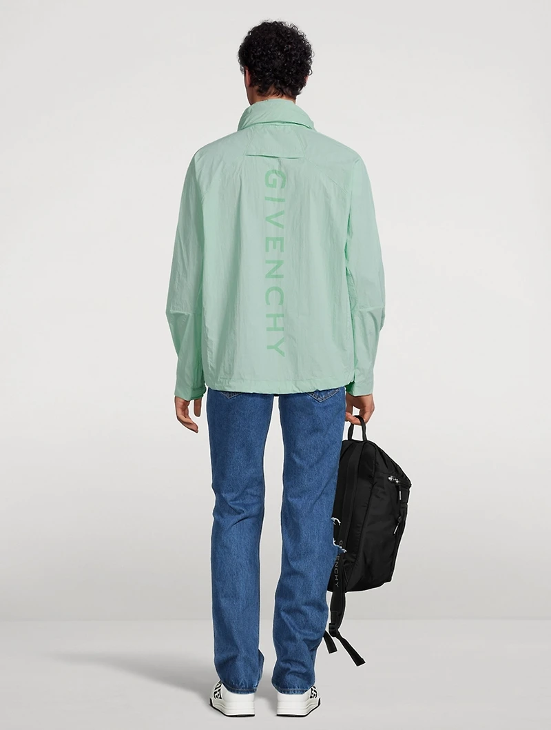Coated Nylon Windbreaker Jacket