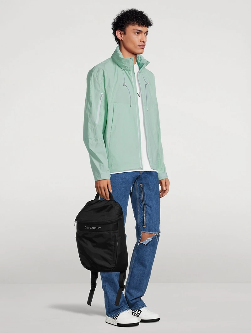 Coated Nylon Windbreaker Jacket