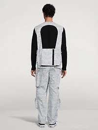 Nylon Cargo Vest Camo Print