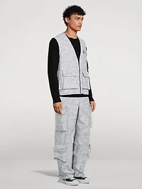 Nylon Cargo Vest Camo Print