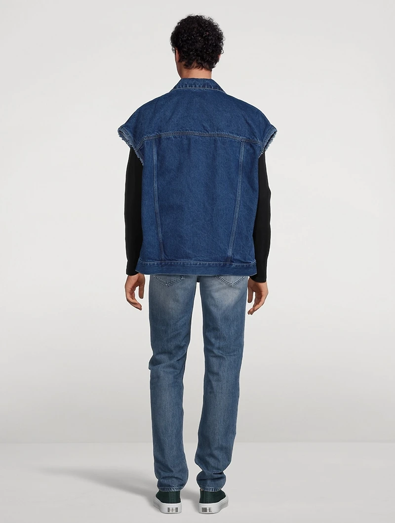 Oversized Sleeveless Denim Jacket