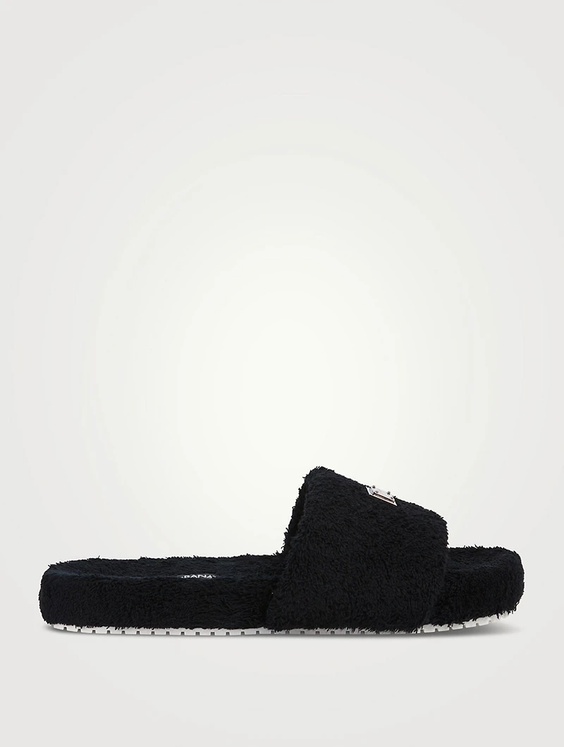 Terrycloth Slide Sandals