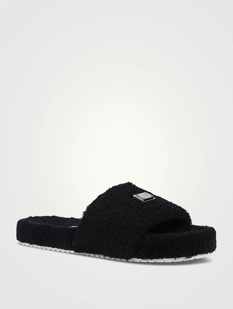 Terrycloth Slide Sandals