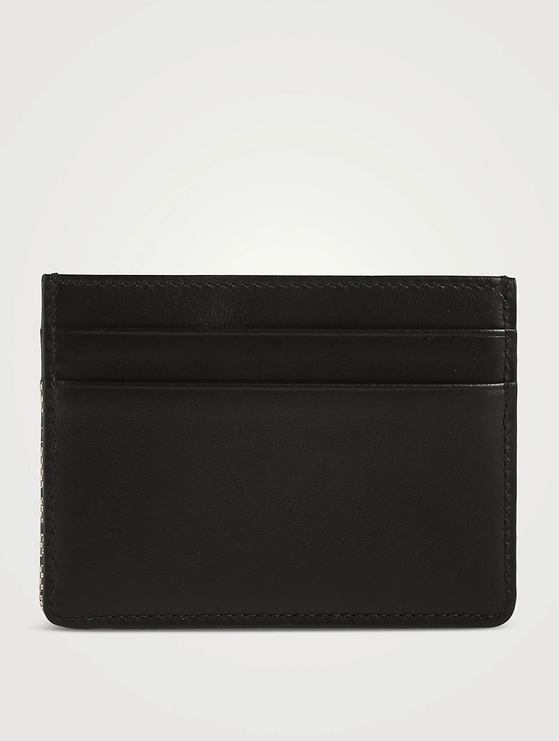 Leather Card Case In Logo Print