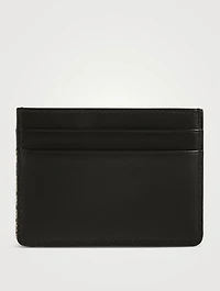 Leather Card Case In Logo Print