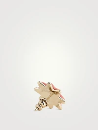 Oryon Stud Earrings With Pink Rhodonite