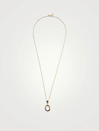 Alphabet O Necklace With Tiger's Eye