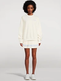 Serif Logo Pleated Tennis Skirt