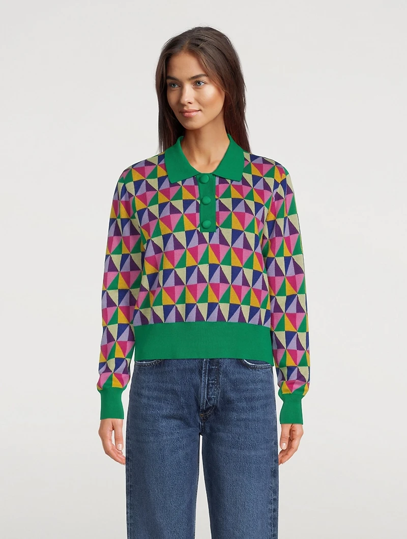 Mary Polo Sweater Origami Print