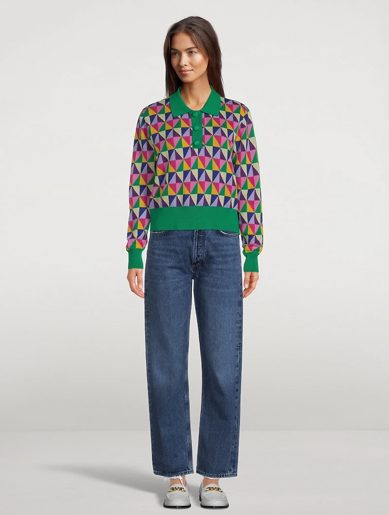 Mary Polo Sweater Origami Print