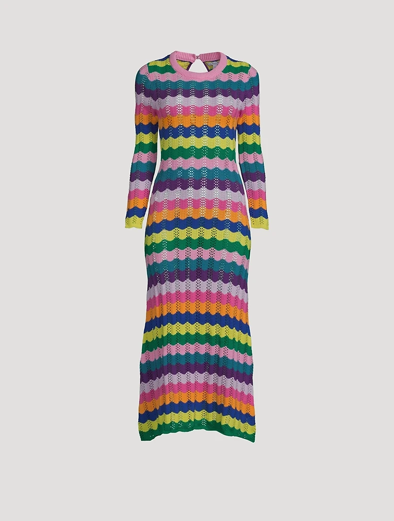 Mirabel Pointelle Knit Maxi Dress