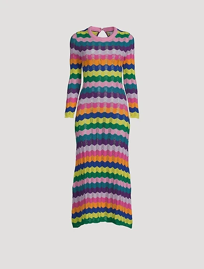 Mirabel Pointelle Knit Maxi Dress