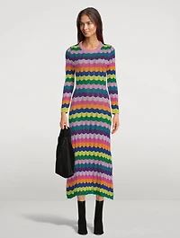 Mirabel Pointelle Knit Maxi Dress