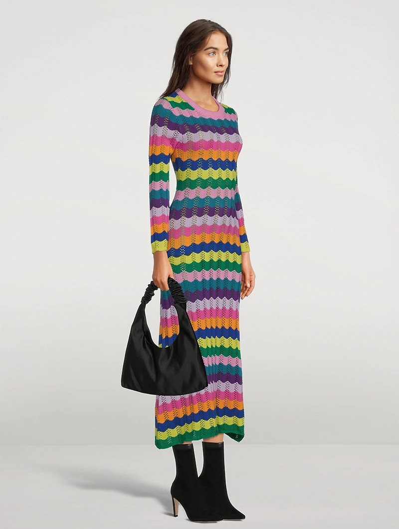 Mirabel Pointelle Knit Maxi Dress