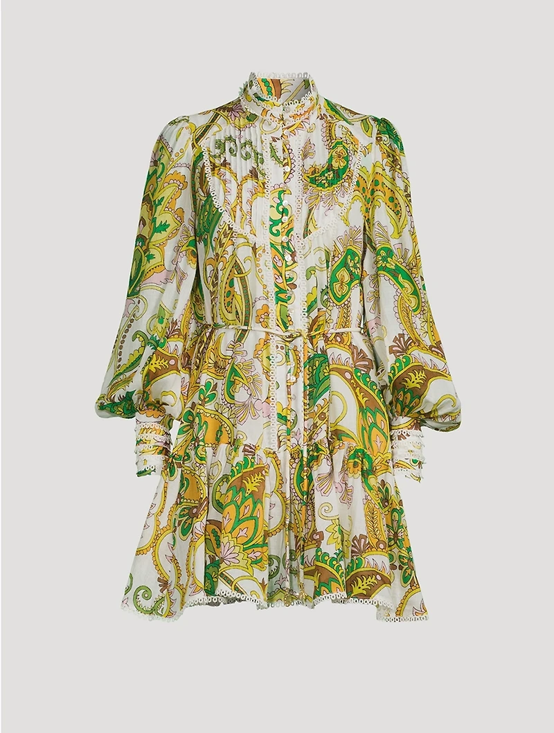Octavia Mini Dress Paisley Print
