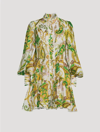Octavia Mini Dress Paisley Print