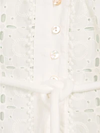Evie Embroidered Broderie Mini Dress