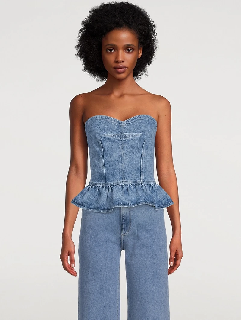 Solizinia Denim Bustier
