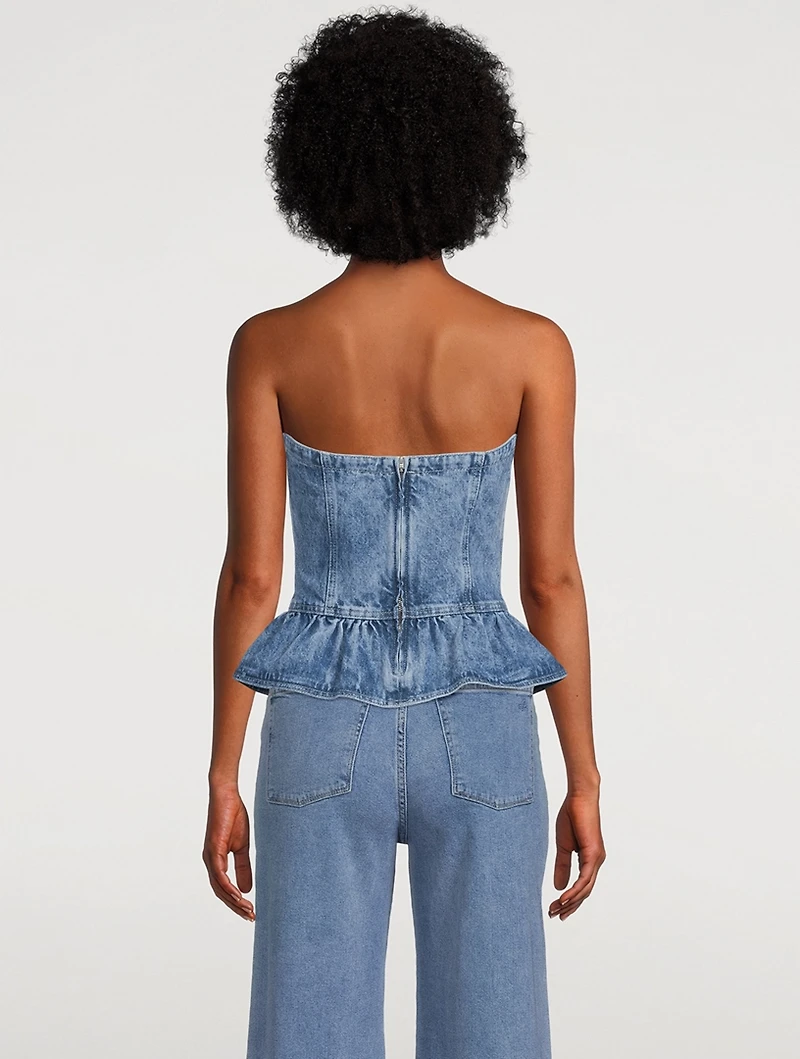 Solizinia Denim Bustier